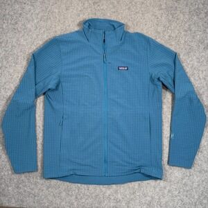 Patagonia Wave Blue R1 TechFace Lightweight Full Zip-Up Jacket Men's Size Large
